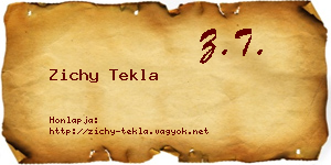 Zichy Tekla névjegykártya